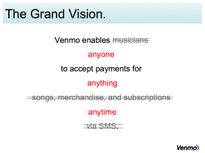 The vision from the Origins of Venmo