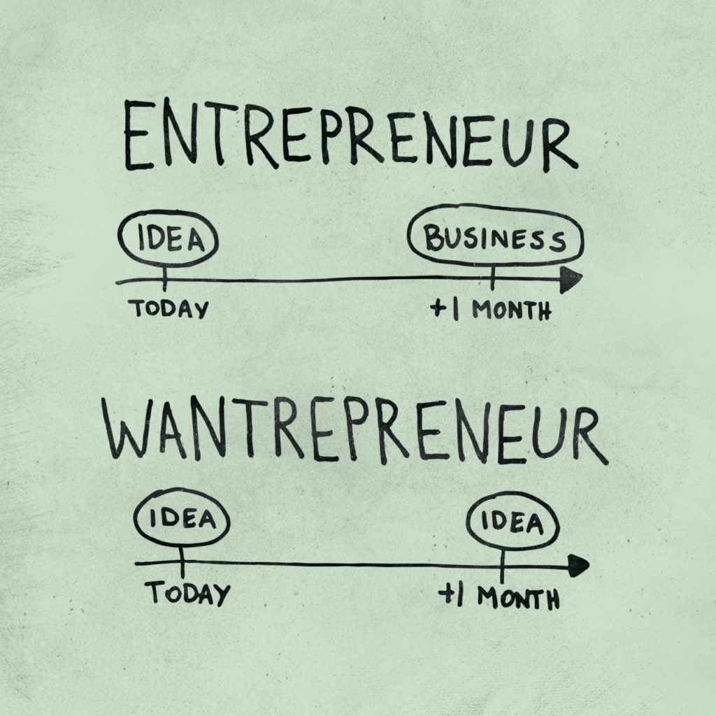 wantrepreneur vs entrepreneur