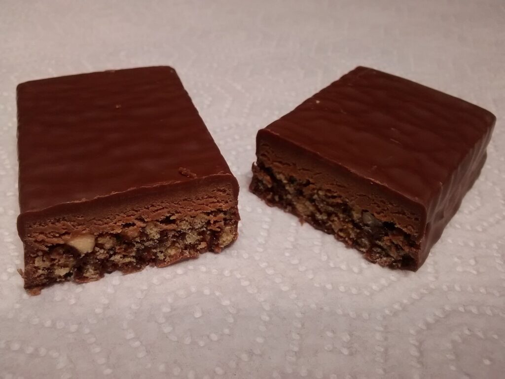 Why is Clif Bar Called Clif Bar? clif chocolate mint builder's bar cut in half 2